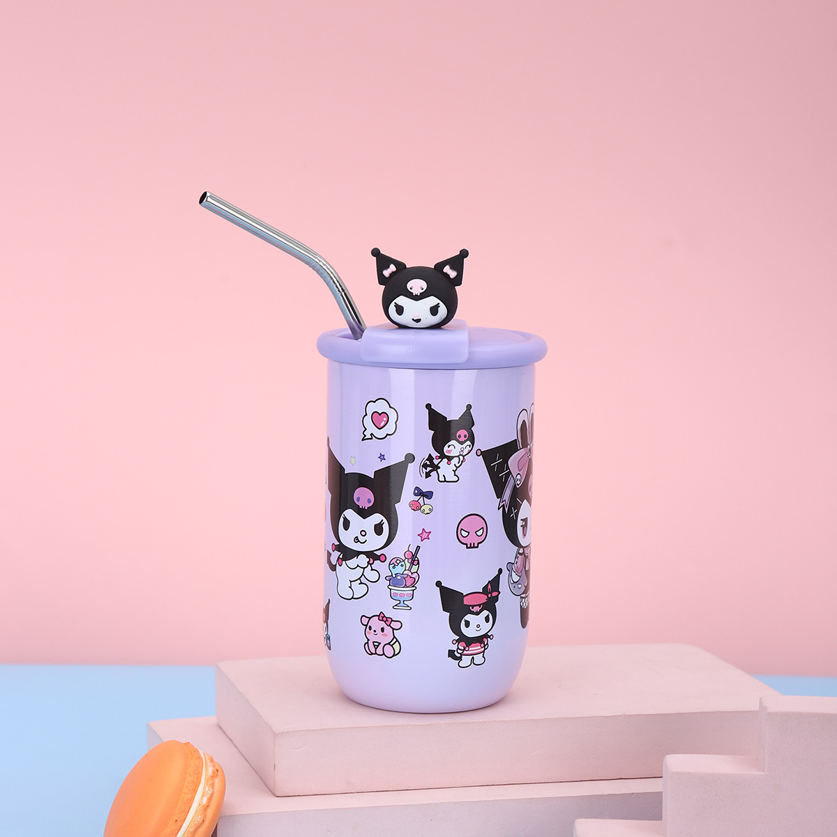 Taza de aislamiento de acero inoxidable diseñada para el sudeste asiático, taza de paja de diseño DIY, taza de agua de alto valor facial.