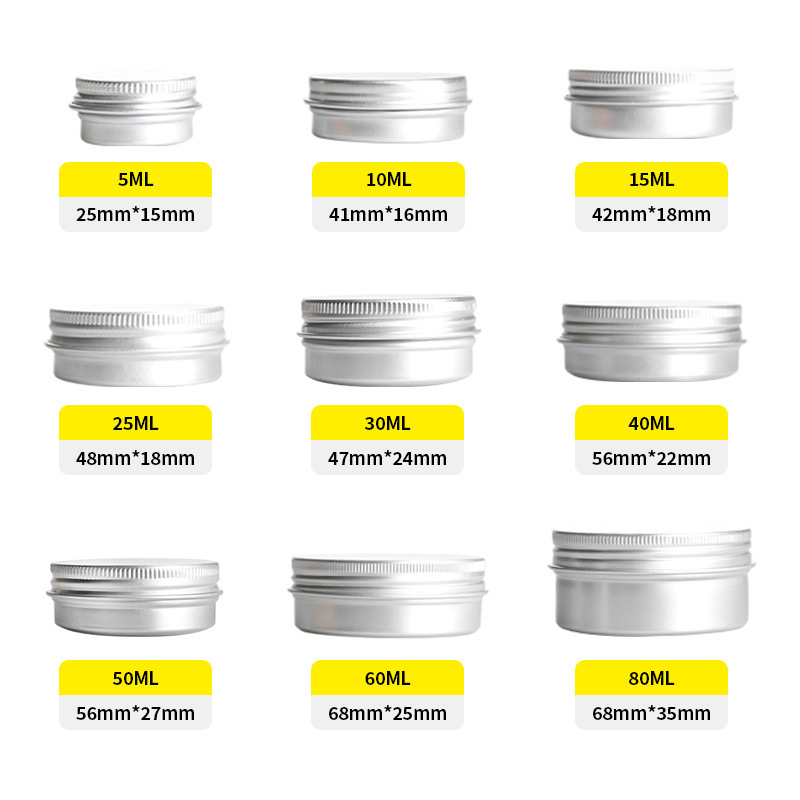 Hot-Selling Wholesale Items in Stock: 5-250ml Hand Cream, Candle Aluminum Boxes, Cosmetic Cream, Hair Wax, Metal Food-Grade Containers