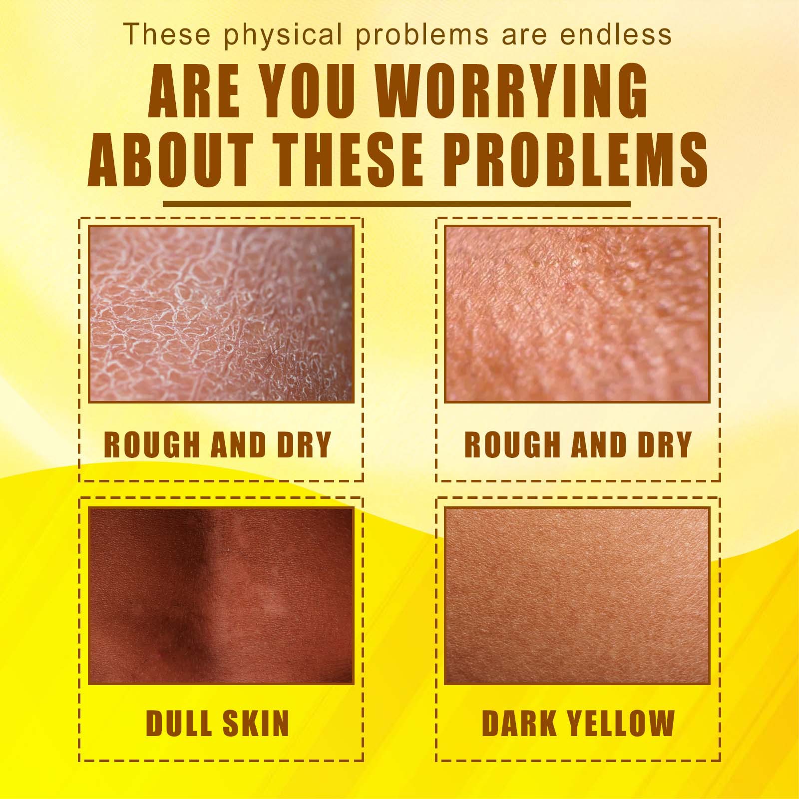 L'huile exfoliante pour la peau jaune Jaysuing hydrate la peau du corps, la rendant délicate, belle, blanche et tendre._voghion.com