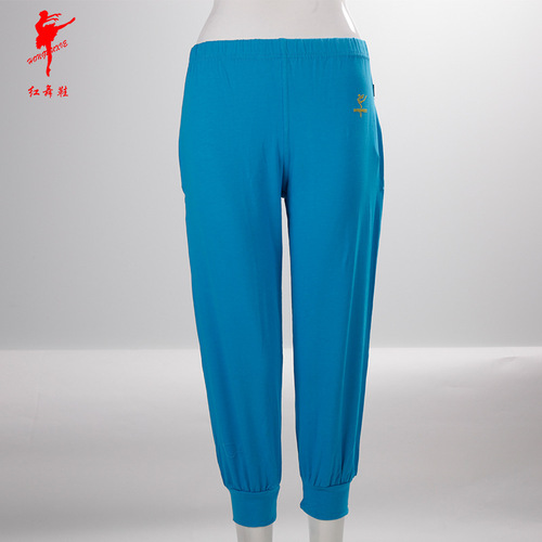 Red Dance Shoes Thin Cotton Tight Mouth Casual Seven-Eighth Leg Fitness Dance Pants 20371