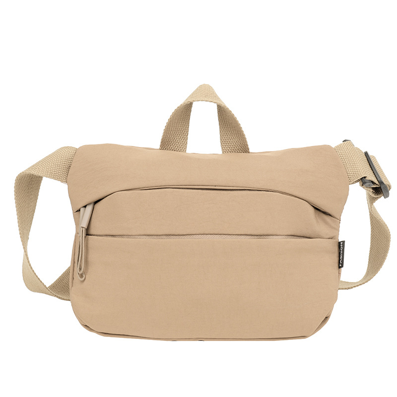 2025 nuevo bolso de nylon inclinado de moda nicho femenino sensación extranjera mochila de pecho de gran capacidad mochila de hombro