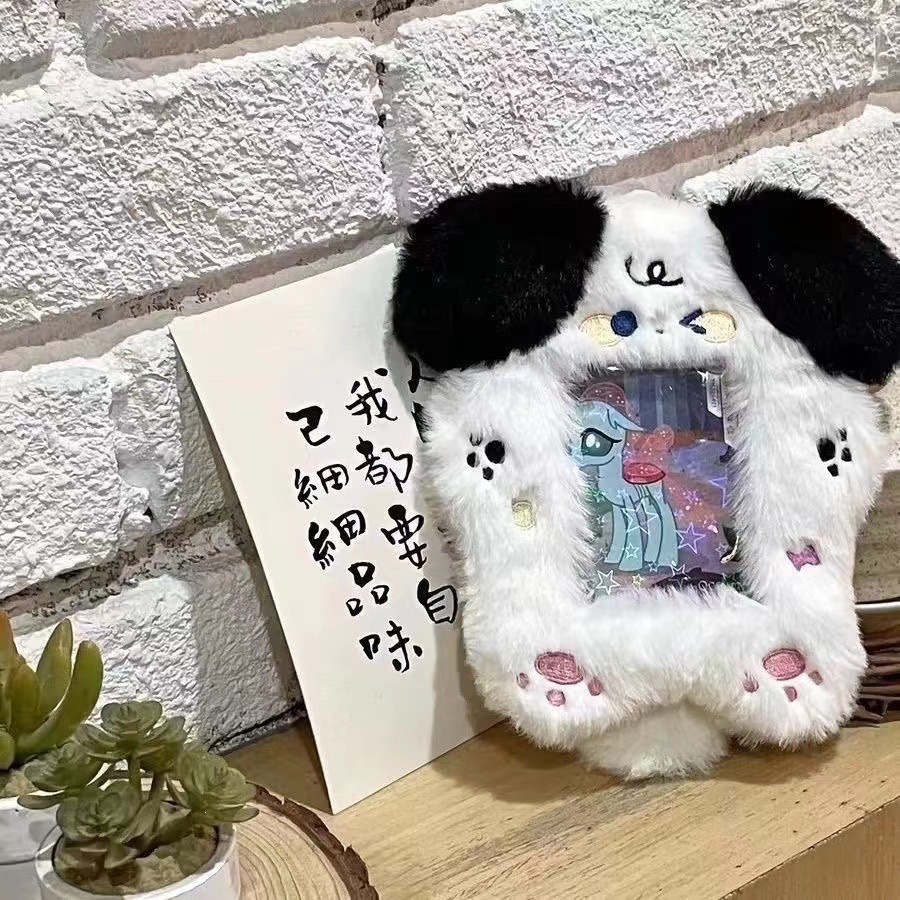 Cute ángel cerdo de peluche 3 pulgadas tarjeta de visualización tarjeta de estudiante colgante tarjeta de comida cubierta protectora