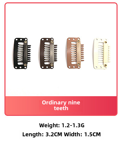 3.2cm six-tooth wig hair extension BB clip metal paint DIY head accessories hair clip beret clip_voghion.com