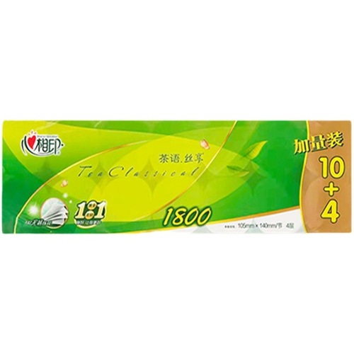 Heart to Heart Roll Paper 1800g 4-Ply Household Practical Pack Toilet Paper Tissue Wholesale Bulk Pack Tissue Roll Paper