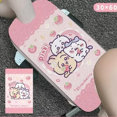 Cute cartoon silk loop electric vehicle floor mat, wear-resistant, mud and sand protection, easy to clean, direct factory sales and delivery (Avtomobil döşəmə paspasları) - strawberry-flavored-cutie-2540cmsilk-loop
