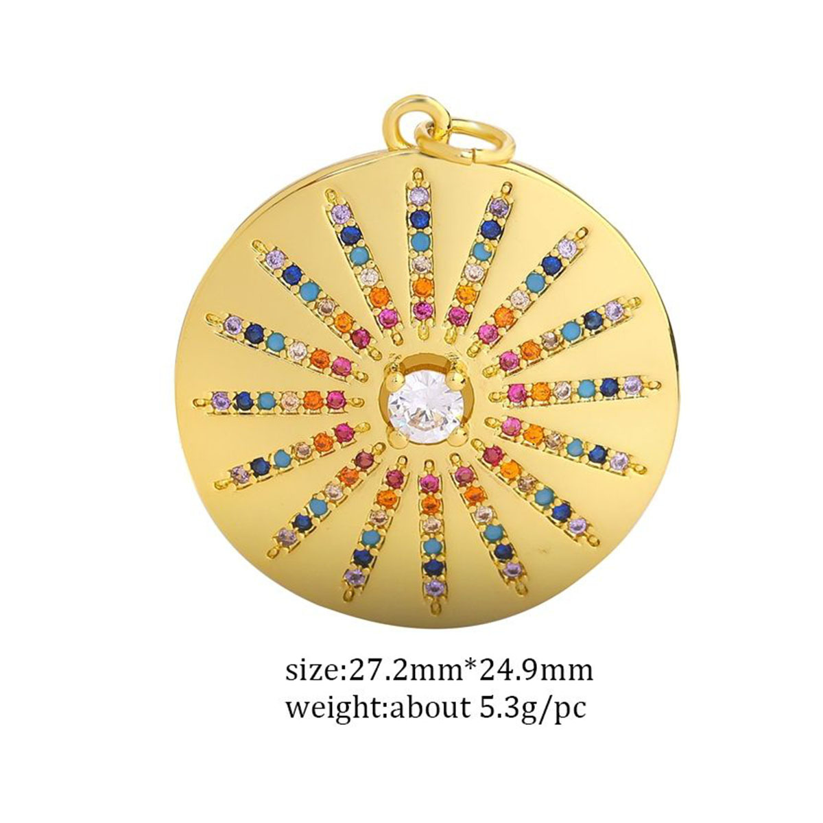 3g Weight Pendant Jewelry Making Type Zircon Inlay Material DIY Jewelry Accessories Classification 1 Piece Quantity Copper Material Devil's Eye, Moon, Heart Shape Pattern Plating Design Vintage Style, Classic Style Style 1 Piece Copper Zircon Devil's Eye Moon Heart Shape Pendant 23