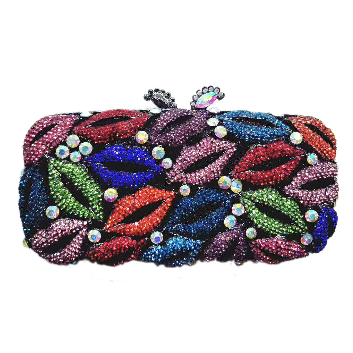 Transfronterizos nuevos labios bolsas de cena de diamantes bolsas de moda bolsas tridimensionales bolsas de banquete europeas y estadounidenses bolsas de mano de diamantes clutch new