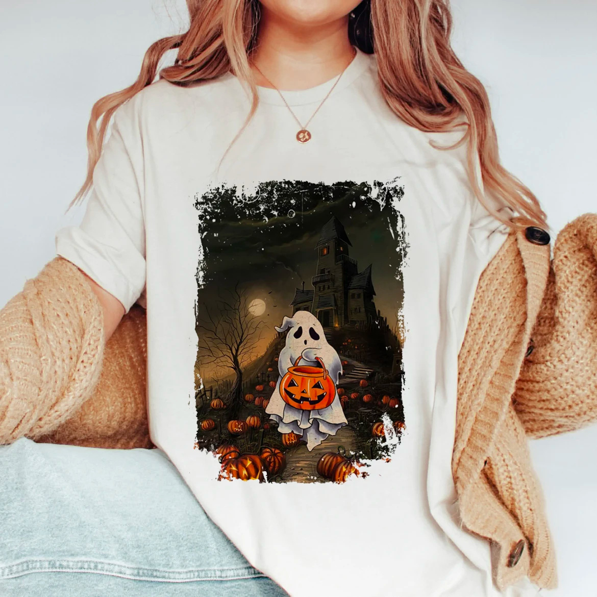 182g Weight Short Sleeve Sleeve Length Pullovers Placket Type Cotton Fabric Type Long Top Length T-shirt Tops Type Holiday Occasion Round Neck Neckline Regular Fit Fit Type Halloween Festival Pumpkin, Skull Pattern Summer, Spring Season Women's Gender Printing Design Streetwear Style Wholesale Women's Streetwear Pumpkin Skull Short Sleeve Printing T-Shirts 15