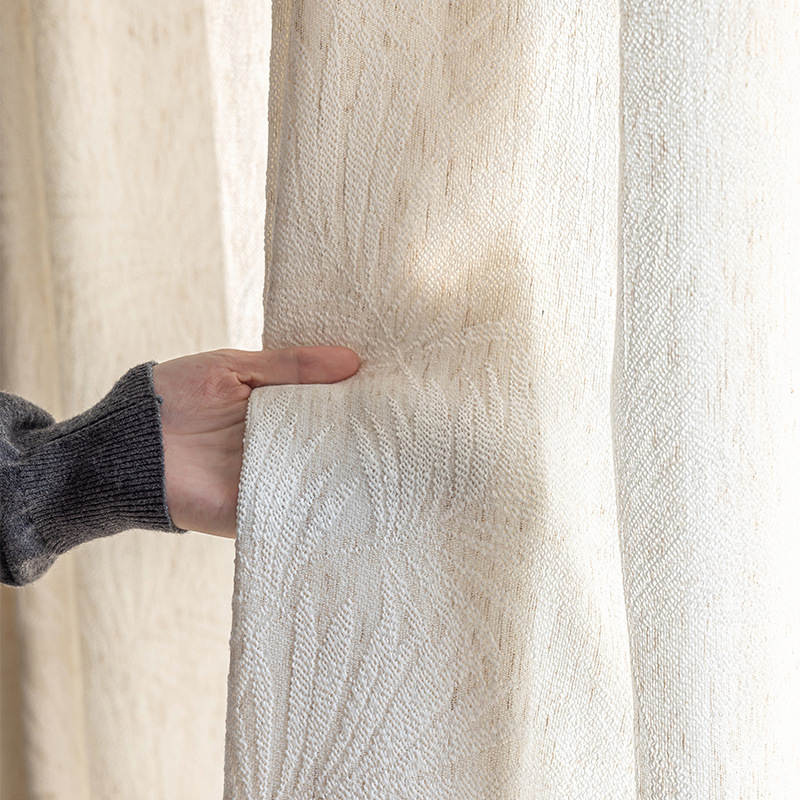 (Sembena) Linen Cotton Linen Screen Palm Leaf French Japanese Semi-Shading Curtain Pervious Window Screen