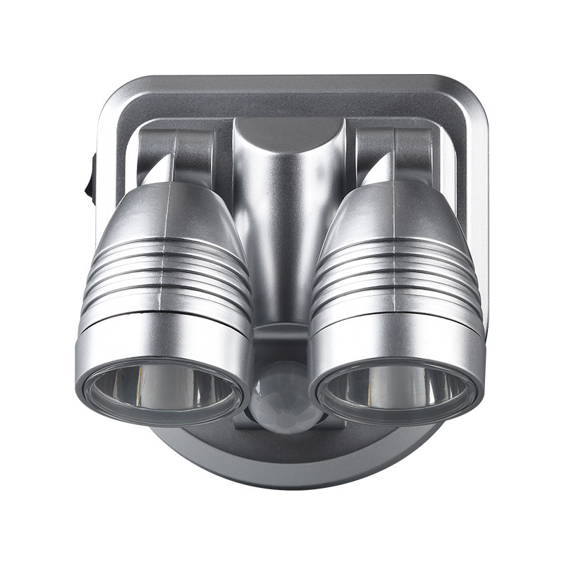 LED motion sensor light outdoor security Light Adjustable floodlight double head spotlight wall light