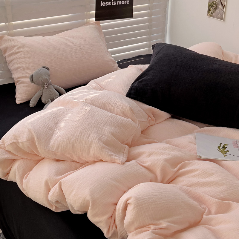 페어리 핑크와 블랙 [매우 부드럽고 피부 친화적이며 알몸으로 자도 좋습니다]