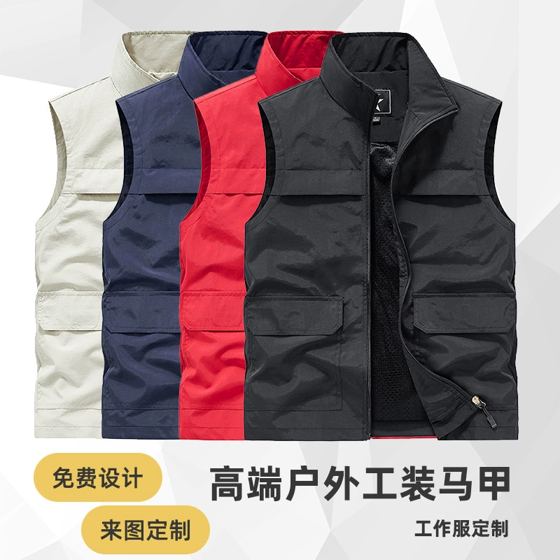 Высококачественный наружный карман жилет на заказ новый мульти-карманный жакет для лошадей рабочая одежда на заказ с логотипом рекламный рубашка жилет