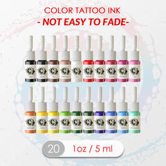 馬達機套裝紋身機電源勾線腳踏20色紋身色料5ml紋身針手柄