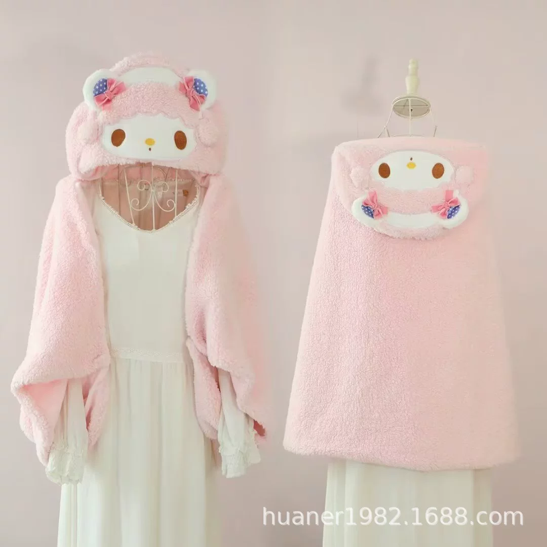 Cute keep warm trench coat, duvet for elementary school students, cloak