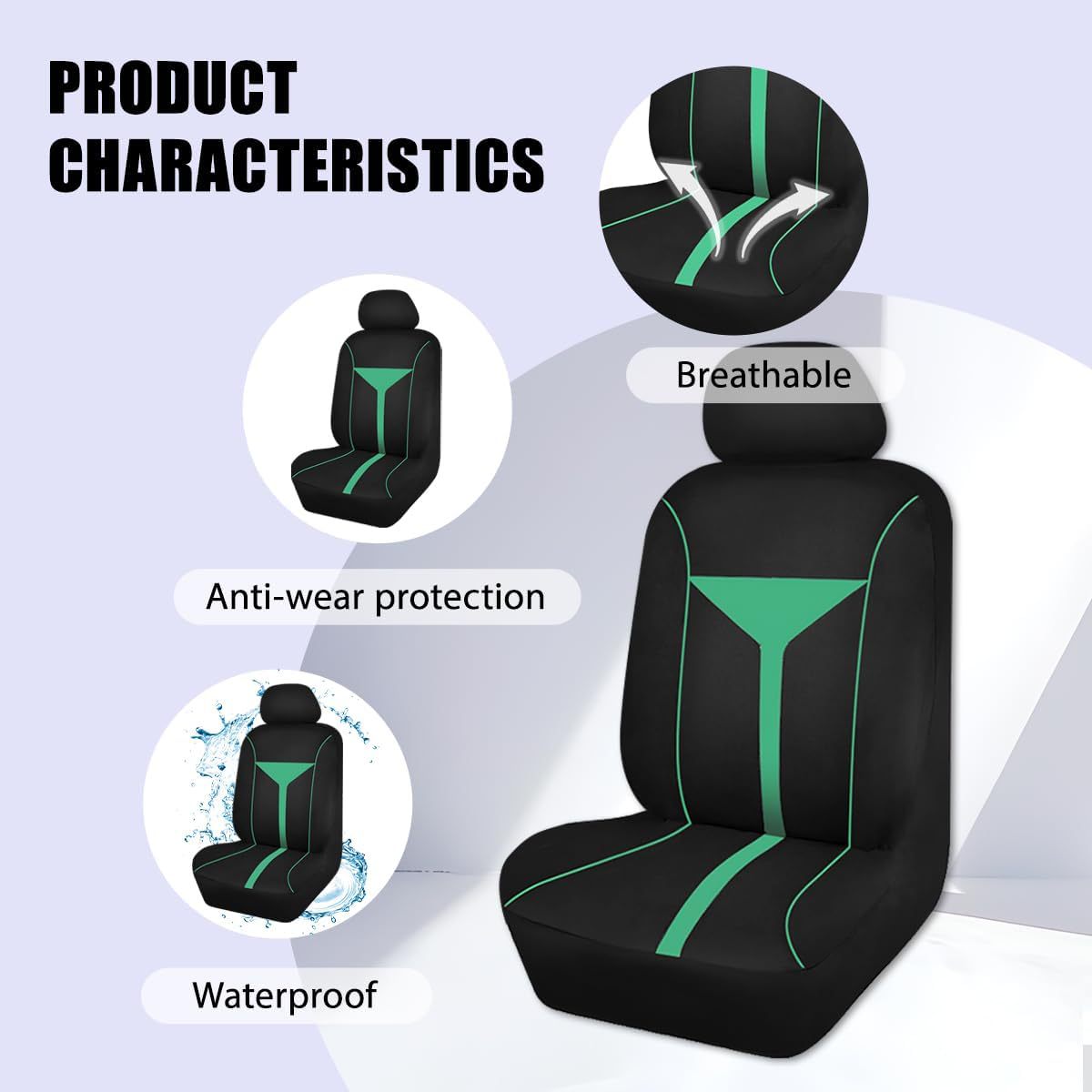 Cross-Border New Elastic Fabric Wine Glass Style Car Seat Cover for All Seasons Amazon Temu Meike Duo