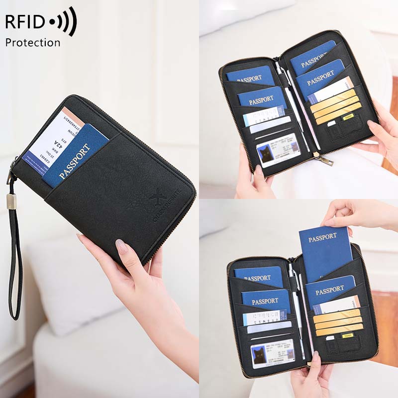 New cross-border hot-selling large capacity passport holder, European and American retro card holder, travel passport holder, multi-functional gift for elders