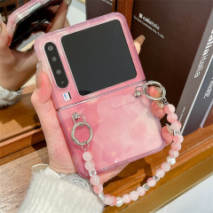 Huawei pura x 携帯電話ケースに適していますゼリーブルーミング purax 折りたたみスクリーンシンプルな双頭ブレスレット女性保護カバー