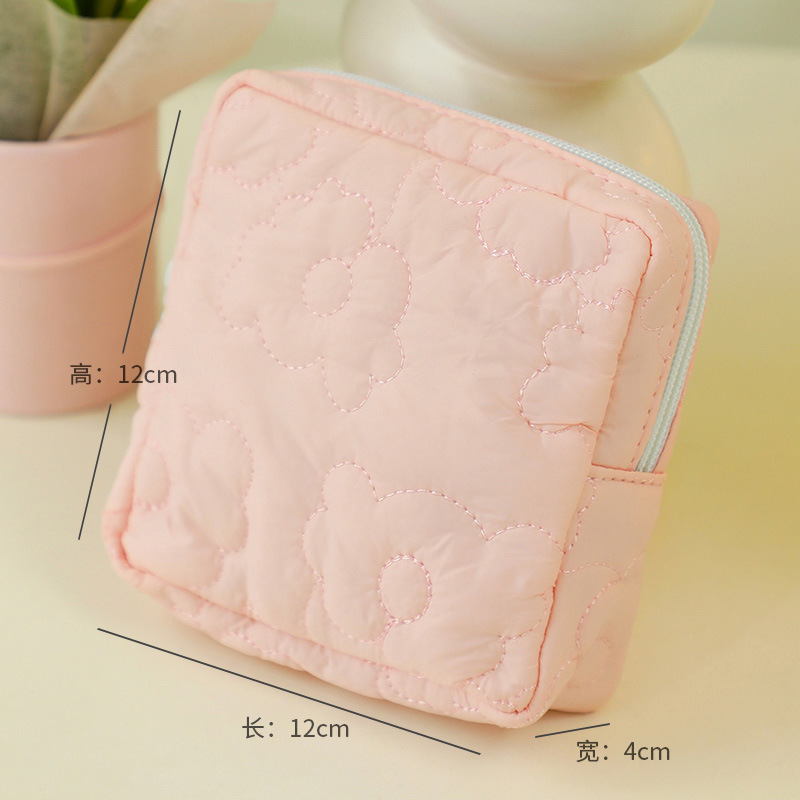かわいい小花柄の雑貨収納バッグ、携帯用生理用品バッグ、イヤホンバッグ、口紅バッグ、デジタル機器整理収納バッグ|undefined