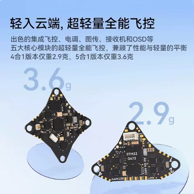 Подходит для летательного аппарата Air65/75 BETAFPV Air, бесколлекторный полетный контроллер, интегрированный ESC, интегрированный модуль aio