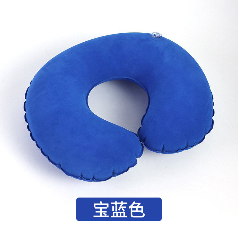 C-type inflatable pillow-Sapphire blue