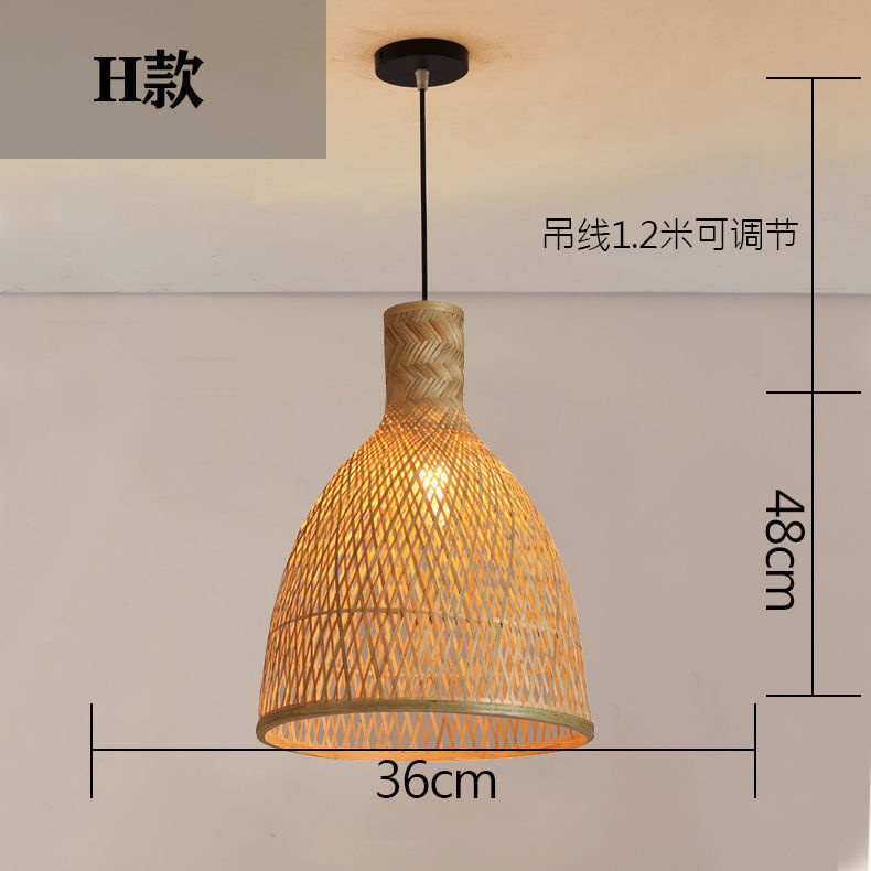 Linterna de personalidad creativa, pantalla japonesa de bambú, candelabro de arte de bambú, bambú, salón de té Zen, mesa de té, lámpara de bambú