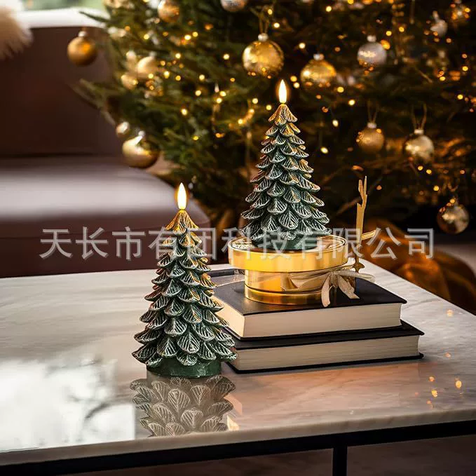 Светодиодная искусственная свеча в виде сосновой шишки, парапиновая гирлянда для создания атмосферы на Рождество, оптовая продажа от производителя