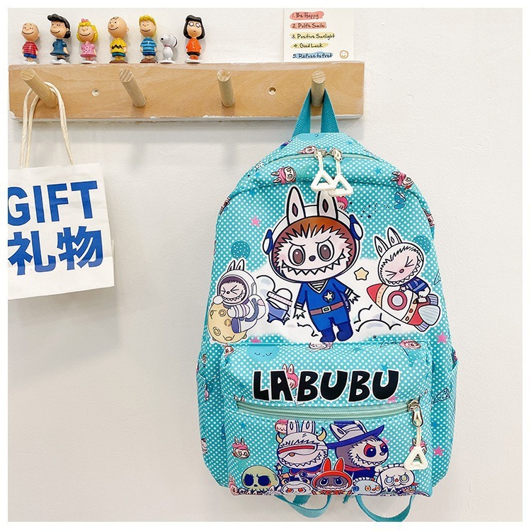 拉布布卡通幼儿园书包男女童大容量休闲双肩包可爱出游小学生背包|undefined