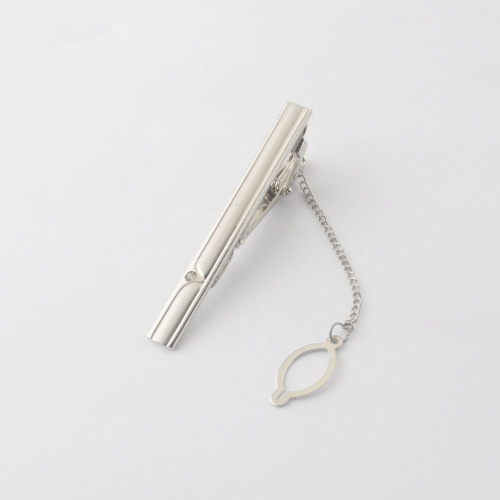 Men's formal business casual geometric frosted tie clip simple fashionable personalized tie clip tie holder