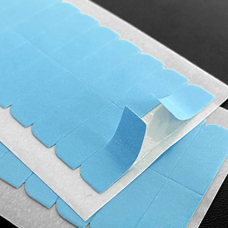 Cinta de peluca azul transfronteriza, cinta biológica de doble cara, película de peluca resistente al agua, resistente al sudor y de alta adherencia, gel de extensión para el cabello al por mayor