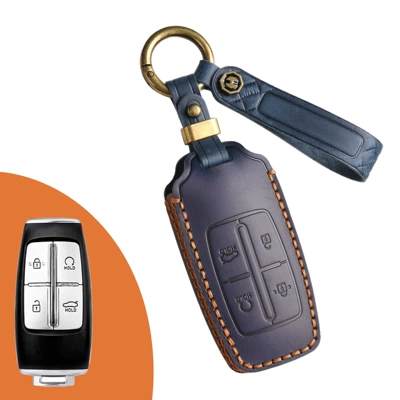 Applicable to Genesis Genesis Car key bag - 4-keys-blue