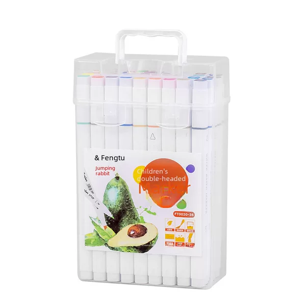 Double head water marker pen wholesale set of primary school students painting color pen 24 color 48 color children's art color pen stationery