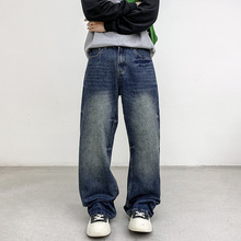 无人不爱！垂感凉爽！外贸工厂剪标尾货休闲天丝薄款直筒牛仔裤男