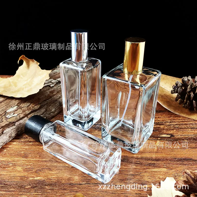 直销30ml50ml100ml优质晶白料香水瓶 玻璃喷雾瓶  印制图案分装瓶