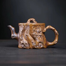梅桩柴烧龙骨金砂仿生器茶壶宜兴紫砂壶工堂直播供货源头茶具密文