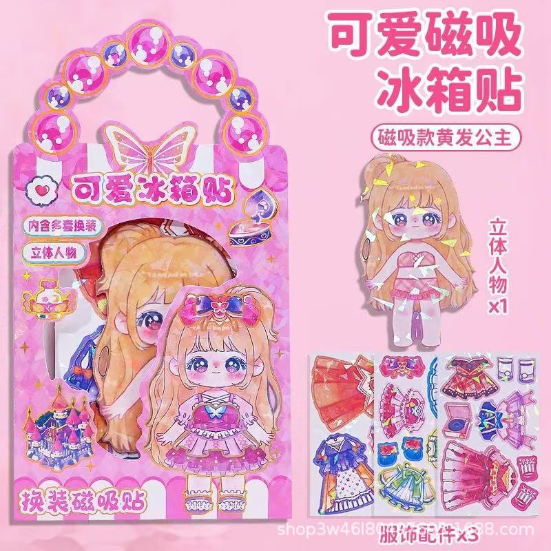 Sanrio Magnetic Quiet Book Free Maker Magnetic Dressup Escena Chica Puzzle Juguete de dibujos animados Pegatinas hechas a mano