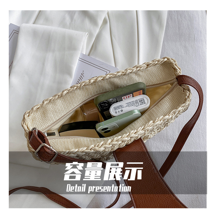 Fashion Straw Woven Shoulder Messenger Bag Wholesale display picture 12