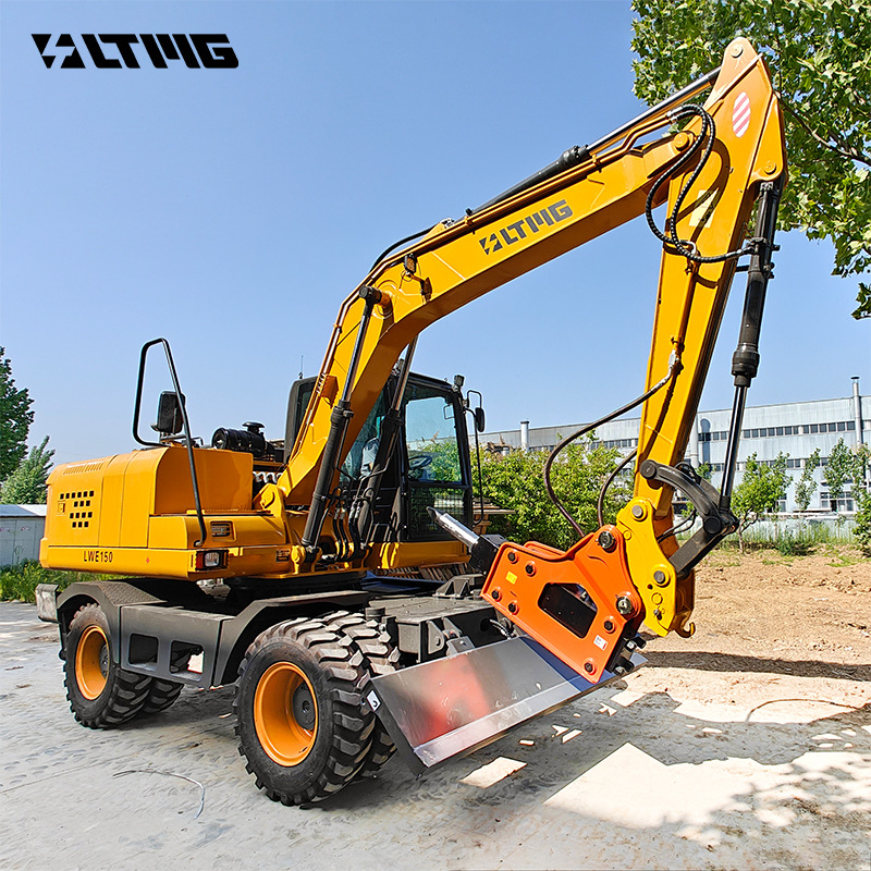 轮式挖掘机 大型15吨挖掘破碎工程施工工地矿用液压破碎 挖机