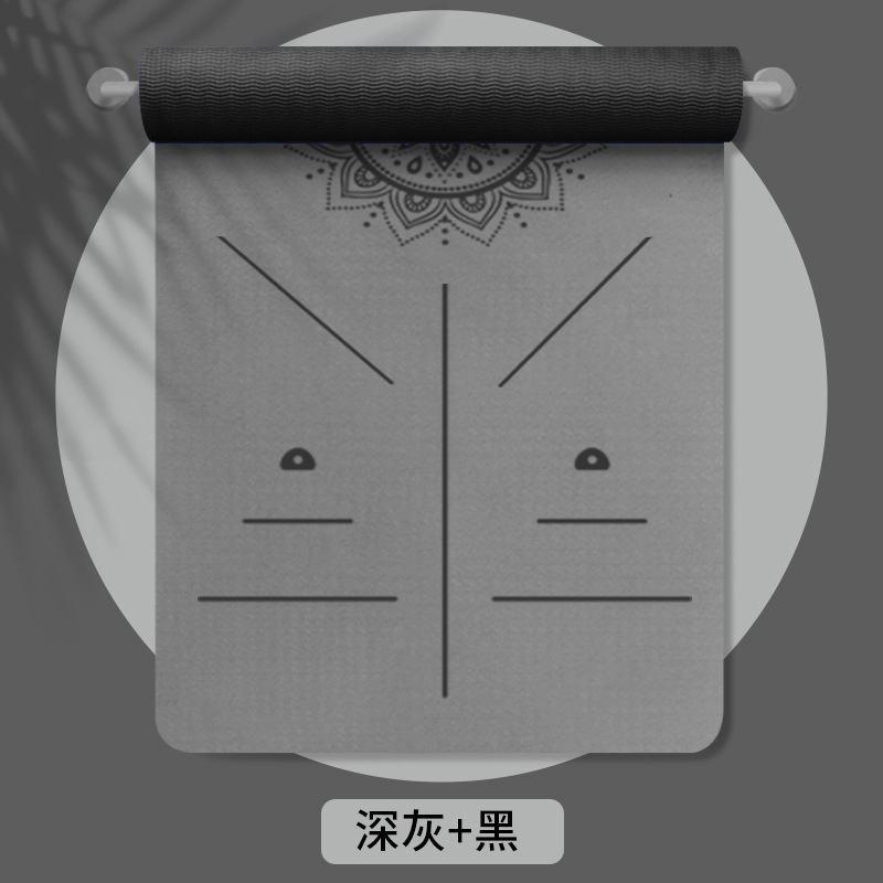 TPEヨガマットを幅広に、厚みのある滑り止めフィットネスマット、衝撃吸収、防音、縄跳びマット、家庭用ダンスマット、卸売ストレッチマット|undefined