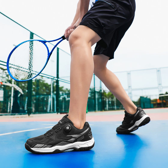Professional rotating buckle badminton shoes 2024 new table tennis shoes for men and women sneaker students physical training shoes
