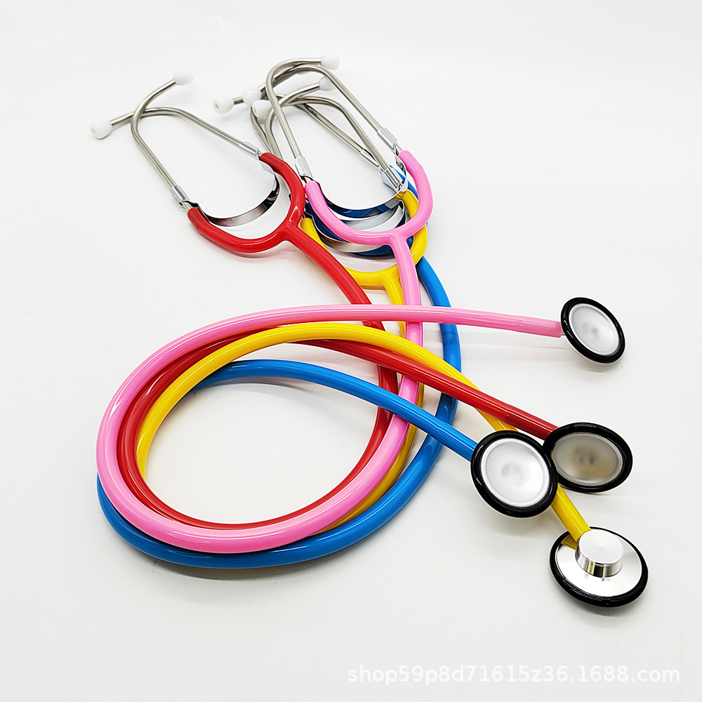 Source factory custom-made foreign trade stethoscopes, aluminum alloy stethoscopes, metal stethoscopes, educational toy stethoscopes