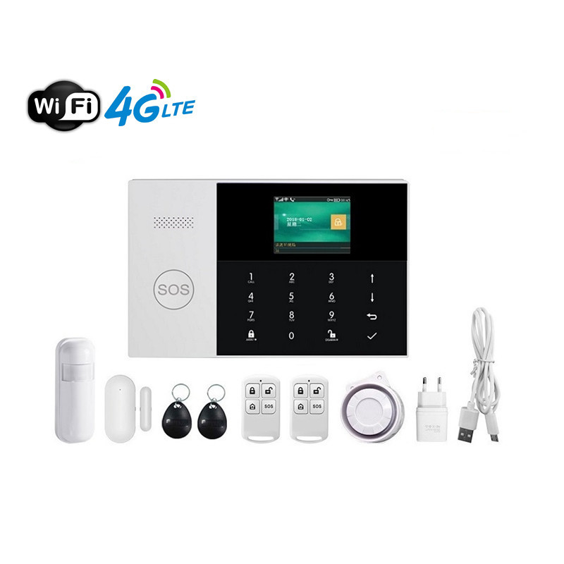 外贸Tuya WiFi+4G防盗报警器涂鸦智能App远程控制家用报警套装