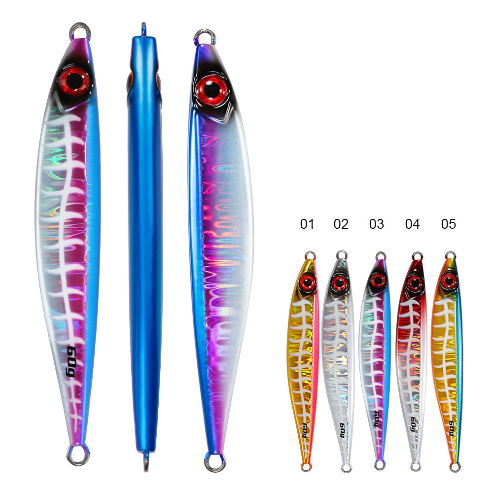 40g 60g 80g 100g export cross-border offshore fishing iron plate lure boat fishing glow-in-the-dark bait mackerel horse mackerel sea bass