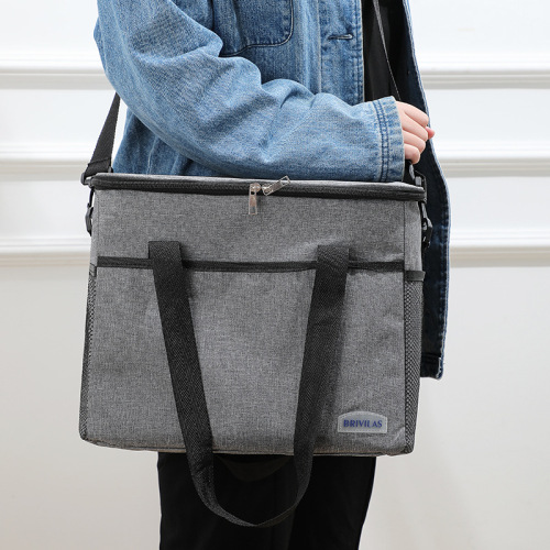 Cross-border hot selling lunch bag extra large capacity insulated bag thickened aluminum foil picnic ice bag square insulated bag