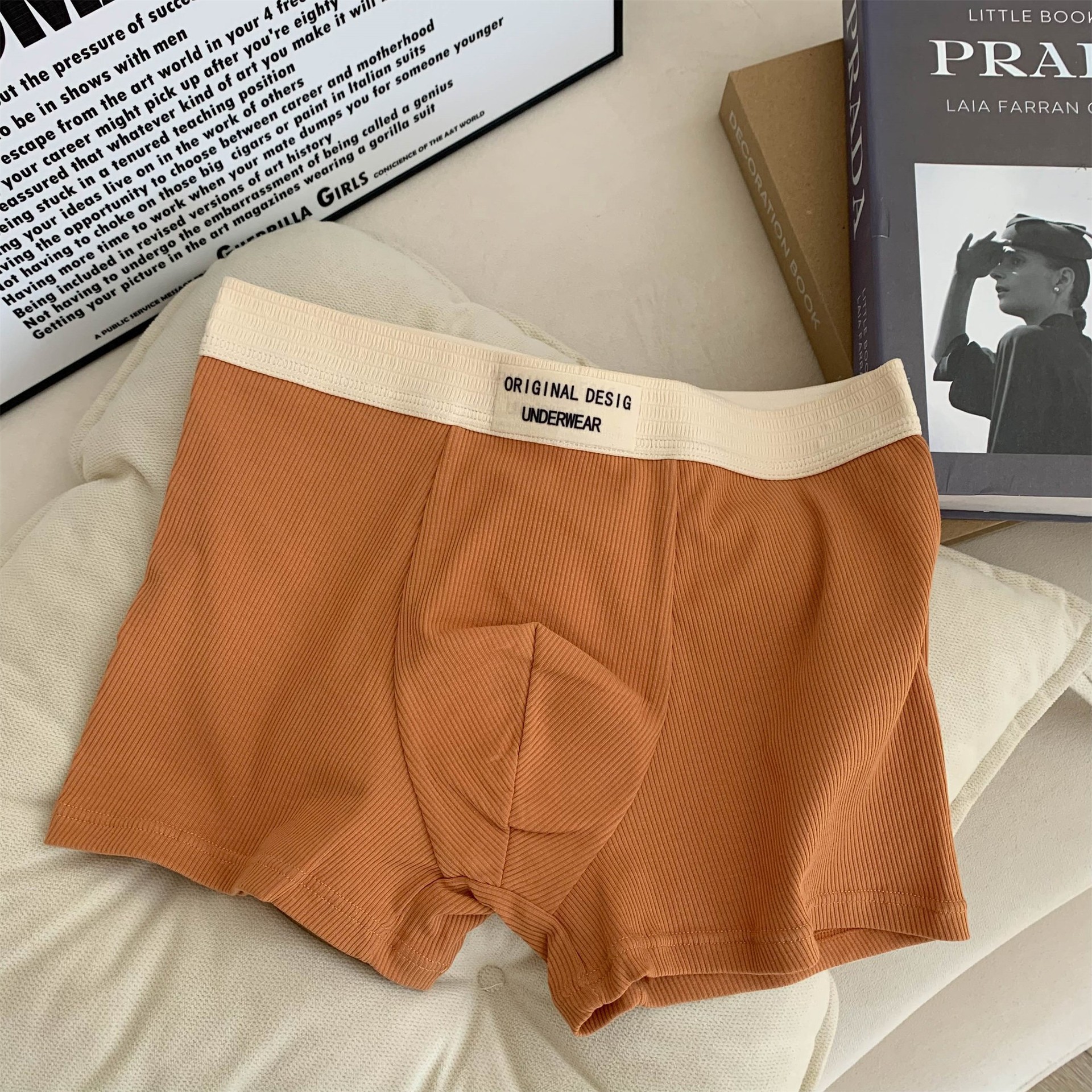 50 algodón costilla ropa interior de los hombres de algodón 5A grado antibacteriano de algodón entrepierna transpirable cómodos pantalones cortos niños boxeadores