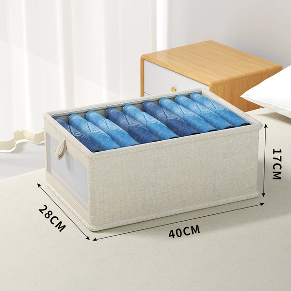 Beige, 40×28×17cm, cotton and linen, material