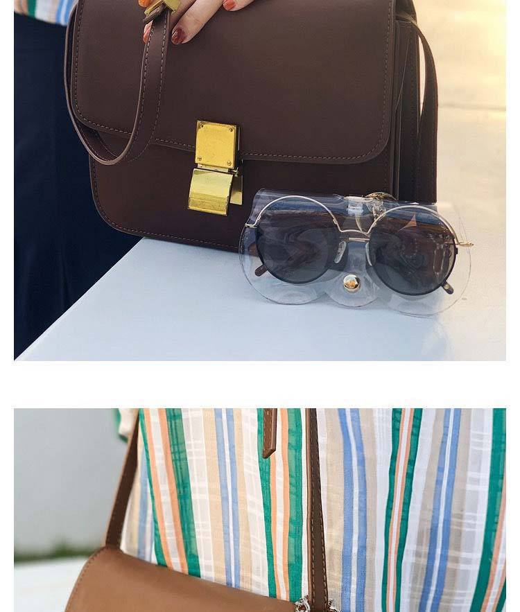 Plastic Material Eye Solid Color Transparent Glasses Pouch Plastic Laser Unisex Casual Retro Glasses Pouch