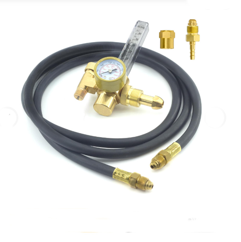 Argon CO2 Mig Tig Flow meter CGA-580 With 80'' (6.6FT) Hose
