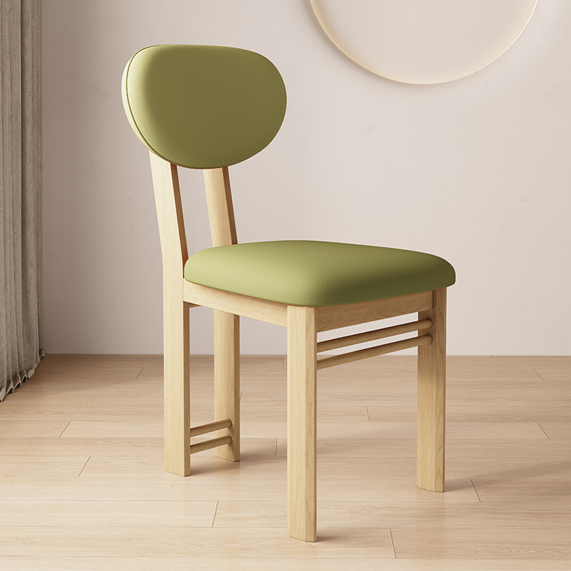 2025 nueva silla de comedor de madera sólida sala de estar doméstica hotel leche tienda de té silla de respaldo nórdica silla de maquillaje