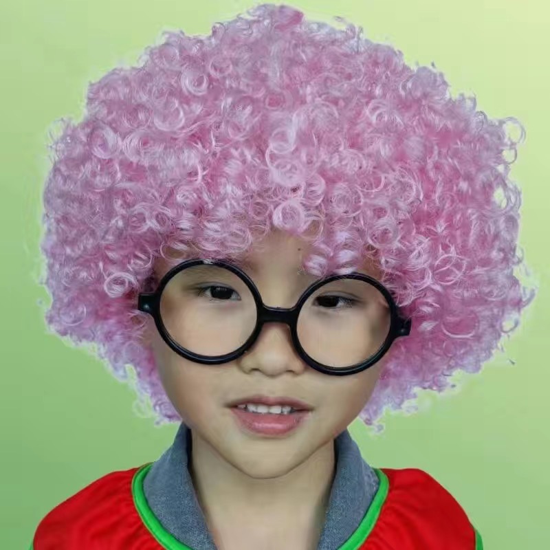 Día de los niños del 1 de junio payaso adulto divertido espectáculo peluca accesorios porristas gorras de color