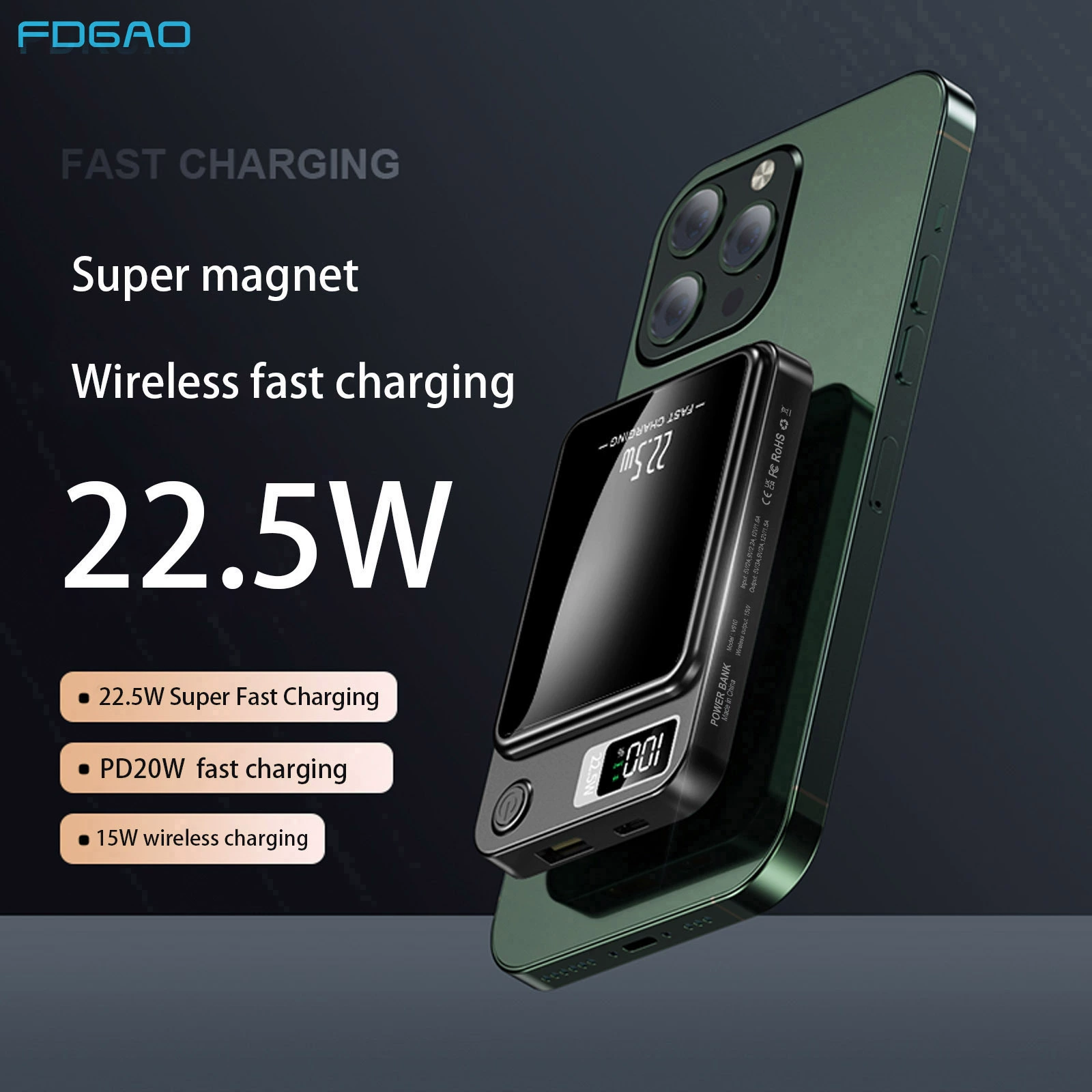 Зарядное устройство Apple, магнитный совместимый адаптер, 15W